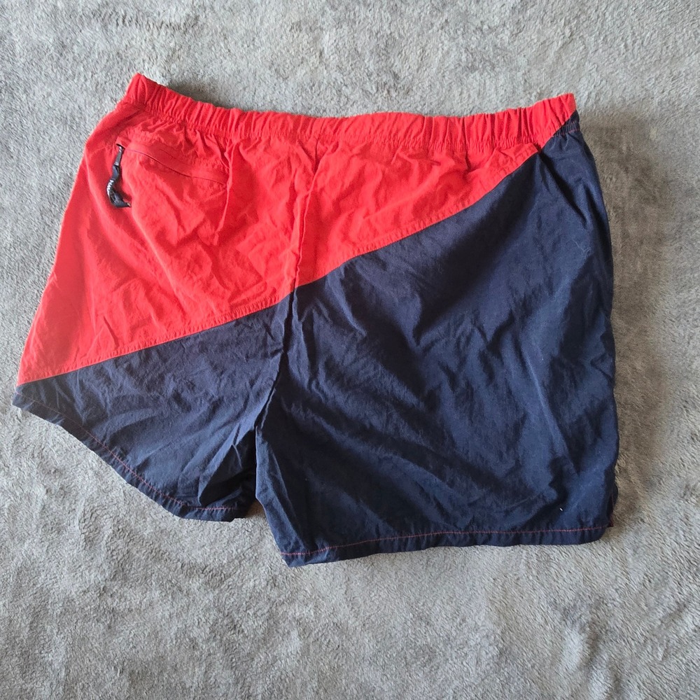 Nautica N95 Sailsport 219 Colorblock Swim Trunks Men's L Red Navy Mesh Lined VTG - Picture 11 of 16